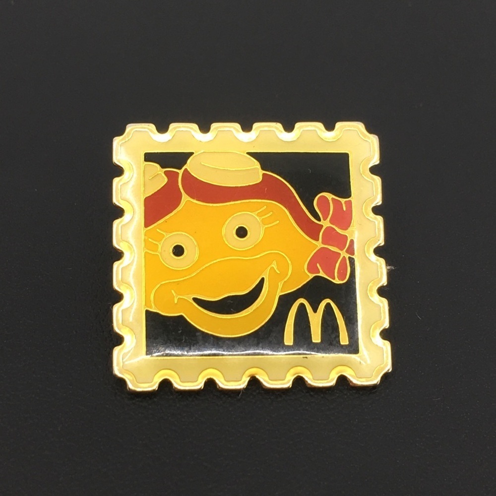 Vintage McDonald’s Crew Pin Birdie Enamel Stamp Hat Pin
